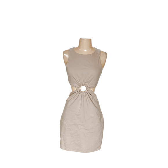 ZARA Beige A-Line Dress - Picture 1 of 4